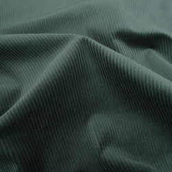 Tissu Velours Côtelé Stretch Vert Forêt - Maison Klem