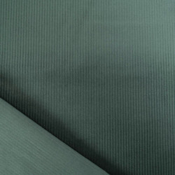Tissu Velours Côtelé Stretch Vert Forêt - Maison Klem