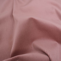 Tissu Velours Côtelé Stretch Vieux Rose - Maison Klem