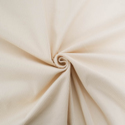 Tissu Velours Côtelé Stretch Crème - Maison Klem