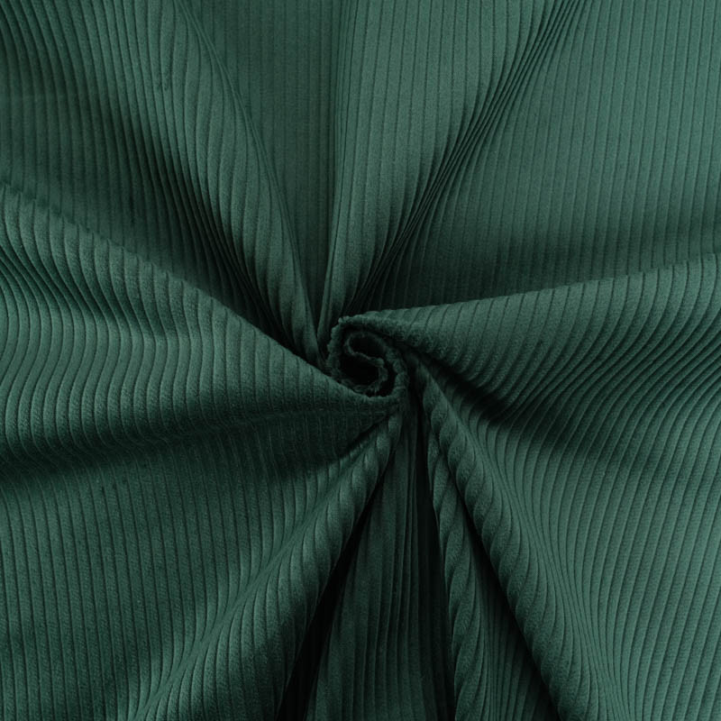 Tissu Velours Côtelé Coton Vert Sapin - Maison Klem