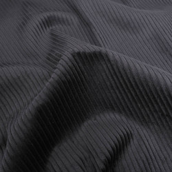 Tissu Velours Côtelé Coton Noir - Maison Klem