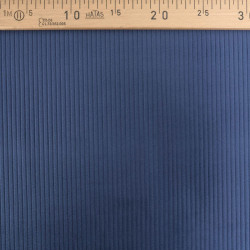 Tissu Velours Côtelé Coton Indigo - Maison Klem