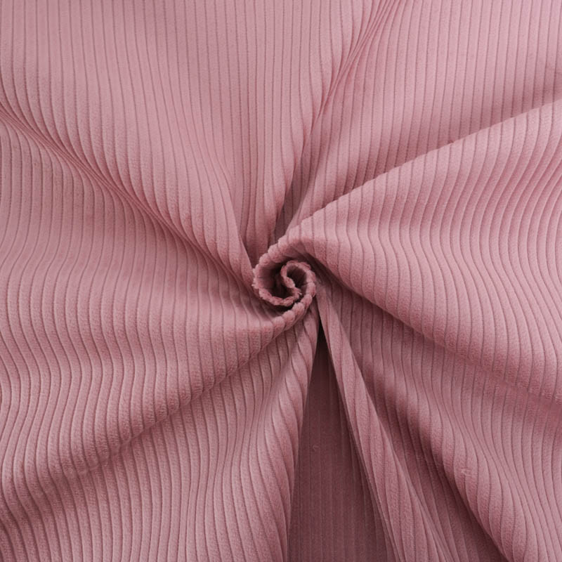 Tissu Velours Côtelé Coton Vieux Rose - Maison Klem