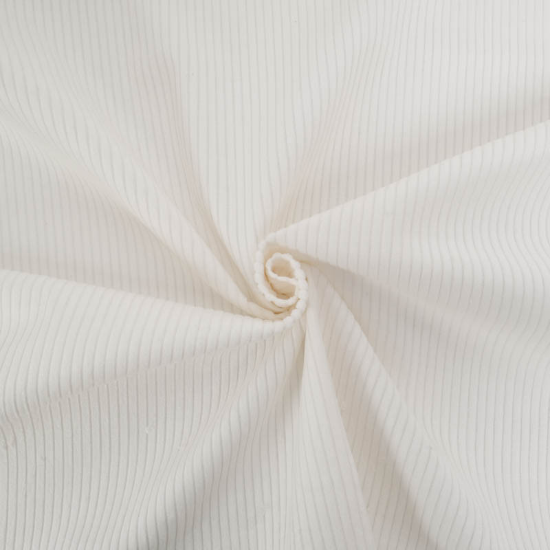 Tissu Velours Côtelé Coton Ecru - Maison Klem