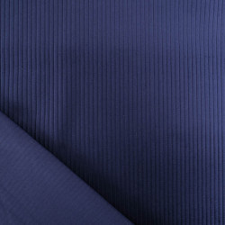 Tissu Velours Côtelé Coton Bleu Marine - Maison Klem