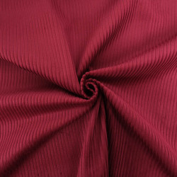 Tissu Velours Côtelé Coton Bordeaux - Maison Klem