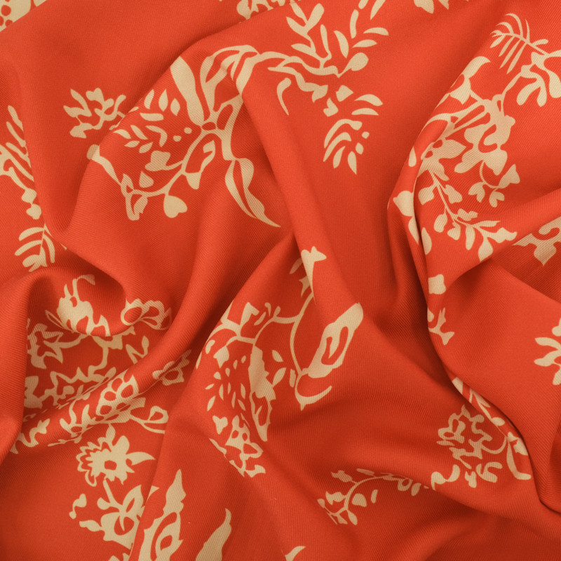 Twill Viscose Tangerine - Maison Klem