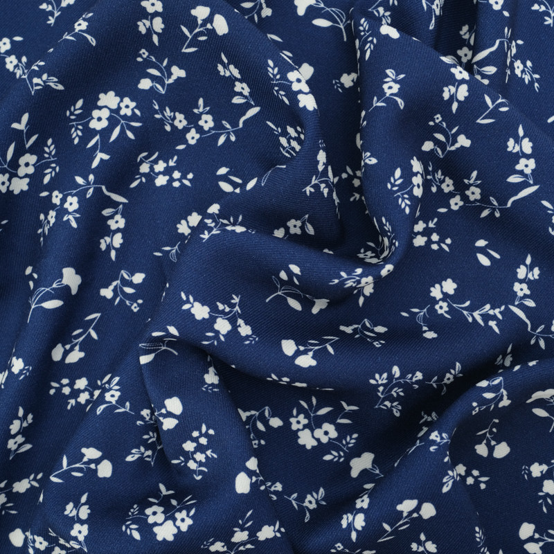 Twill Viscose May Bleu Marine - Maison Klem