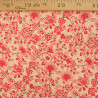 Twill Viscose Indienne Rouge Cerise Fond Beige - Maison Klem
