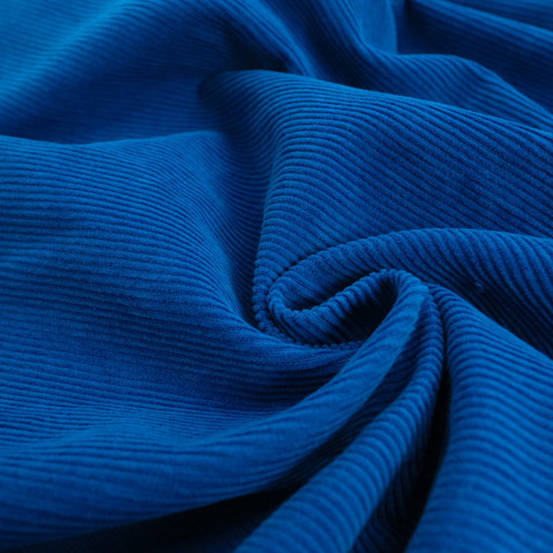 Velours 500 Raies Bleu Grand Plongeon - Maison Klem