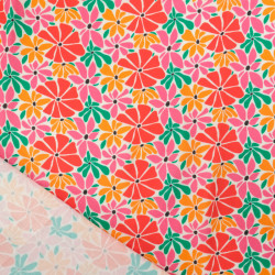 Twill Viscose Flower Power Multicolore - Maison Klem