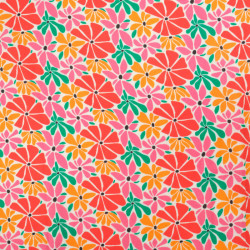 Twill Viscose Flower Power Multicolore - Maison Klem