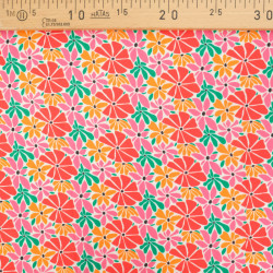 Twill Viscose Flower Power Multicolore - Maison Klem