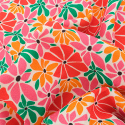 Twill Viscose Flower Power Multicolore - Maison Klem