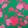 Twill Viscose Luna Vert Prairie et Fuchsia - Maison Klem