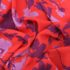 Twill Viscose Luna Cerise et violet - Maison Klem