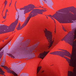 Twill Viscose Luna Cerise et violet - Maison Klem