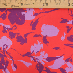 Twill Viscose Luna Cerise et violet - Maison Klem