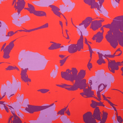 Twill Viscose Luna Cerise et violet - Maison Klem