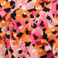 Twill Viscose Paloma Rose Orange - Maison Klem