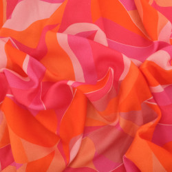 Twill Viscose Paola Rose Orange - Maison Klem