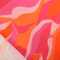 Twill Viscose Paola Rose Orange - Maison Klem