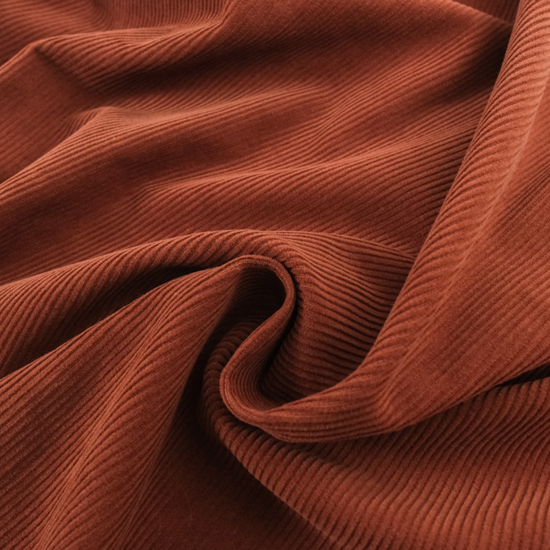 Velours 500 Raies Acajou - Maison Klem