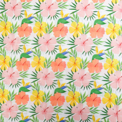 Voile de Coton Mila Hibiscus Multicolore - Maison Klem