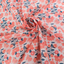 Popeline de Coton Mila Indienne Rose - Maison Klem