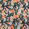 Popeline de Coton Mila Hawaï Corail - Maison Klem