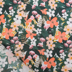 Voile de Coton Mila Hawaï Corail - Maison Klem