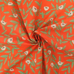 Popeline de Coton Mila Tea Time Clémentine - Maison Klem