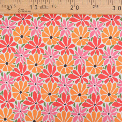 Popeline de Coton Mila Flower Power Multicolore - Maison Klem