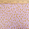 Voile de Coton Mila Impression Floral Fond Parme - Maison Klem