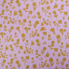 Popeline de Coton Mila Impression Floral Fond Parme - Maison Klem