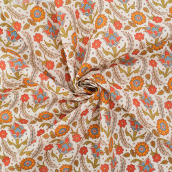 Popeline de Coton Mila Esprit Indienne - Maison Klem