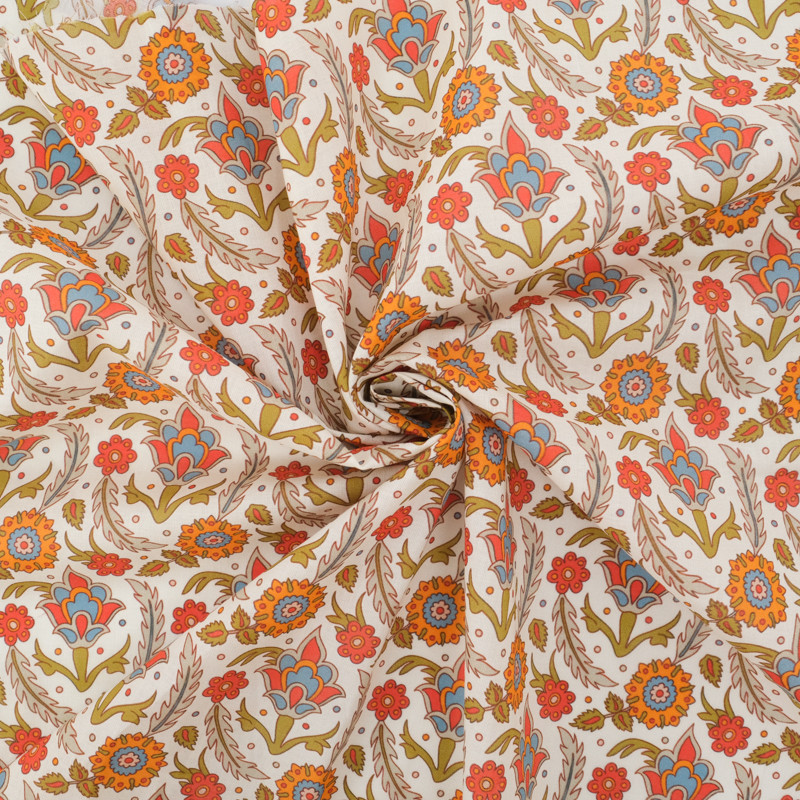 Popeline de Coton Mila Esprit Indienne - Maison Klem