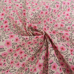 Voile de Coton Mila Pink Collection Mini Rose - Maison Klem