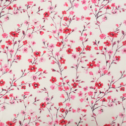 Popeline de Coton Mila Pink Collection Cerisier Rose - Maison Klem