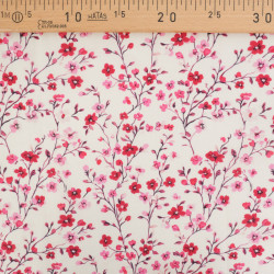 Popeline de Coton Mila Pink Collection Cerisier Rose - Maison Klem