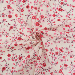 Popeline de Coton Mila Pink Collection Cerisier Rose - Maison Klem