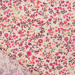 Popeline de Coton Mila Pink Collection Naturel - Maison Klem