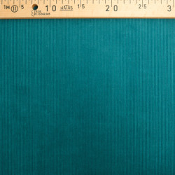 Velours 500 Raies Bleu Canard - Maison Klem