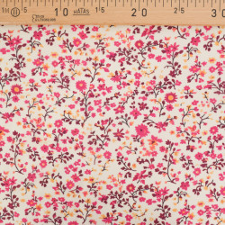 Popeline de Coton Mila Pink Collection Naturel - Maison Klem