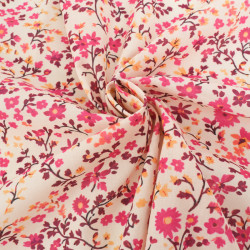 Popeline de Coton Mila Pink Collection Naturel - Maison Klem