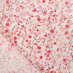 Popeline de Coton Mila Pink Collection Fleur du Japon - Maison Klem