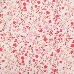 Popeline de Coton Mila Pink Collection Fleur du Japon - Maison Klem