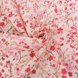 Popeline de Coton Mila Pink Collection Fleur du Japon - Maison Klem