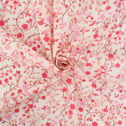 Popeline de Coton Mila Pink Collection Fleur du Japon - Maison Klem
